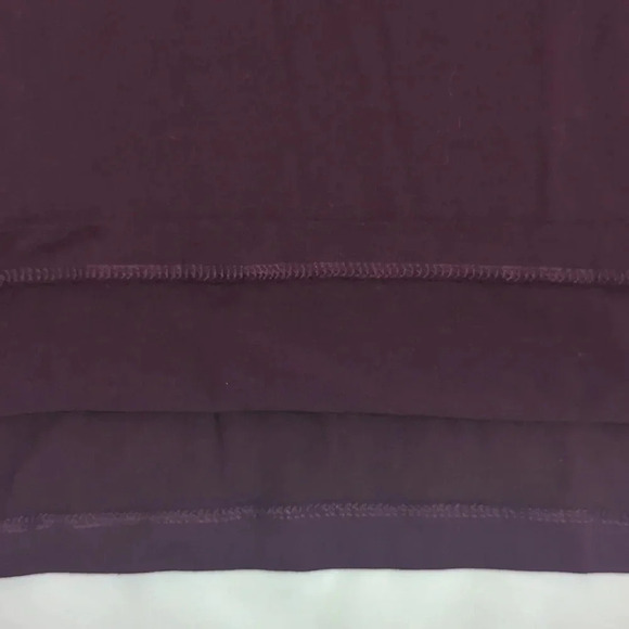 LOFT Ruffle Neck sleeveless Blouse, Color Maroon Size M - Picture 7 of 13